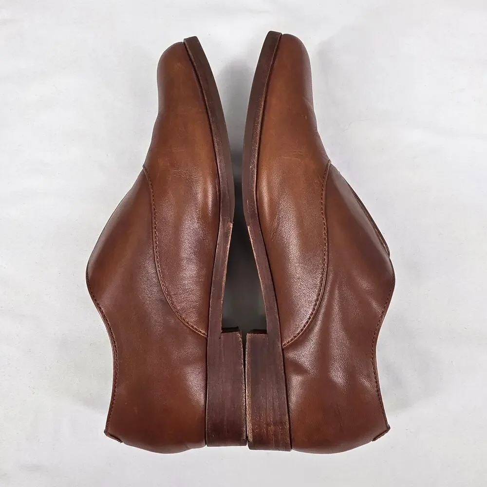 COLE HAAN WOMENS GRAND.OS BROWN LEATHER SLIP-ON LOAFER STYLE WO1107 SIZE 7